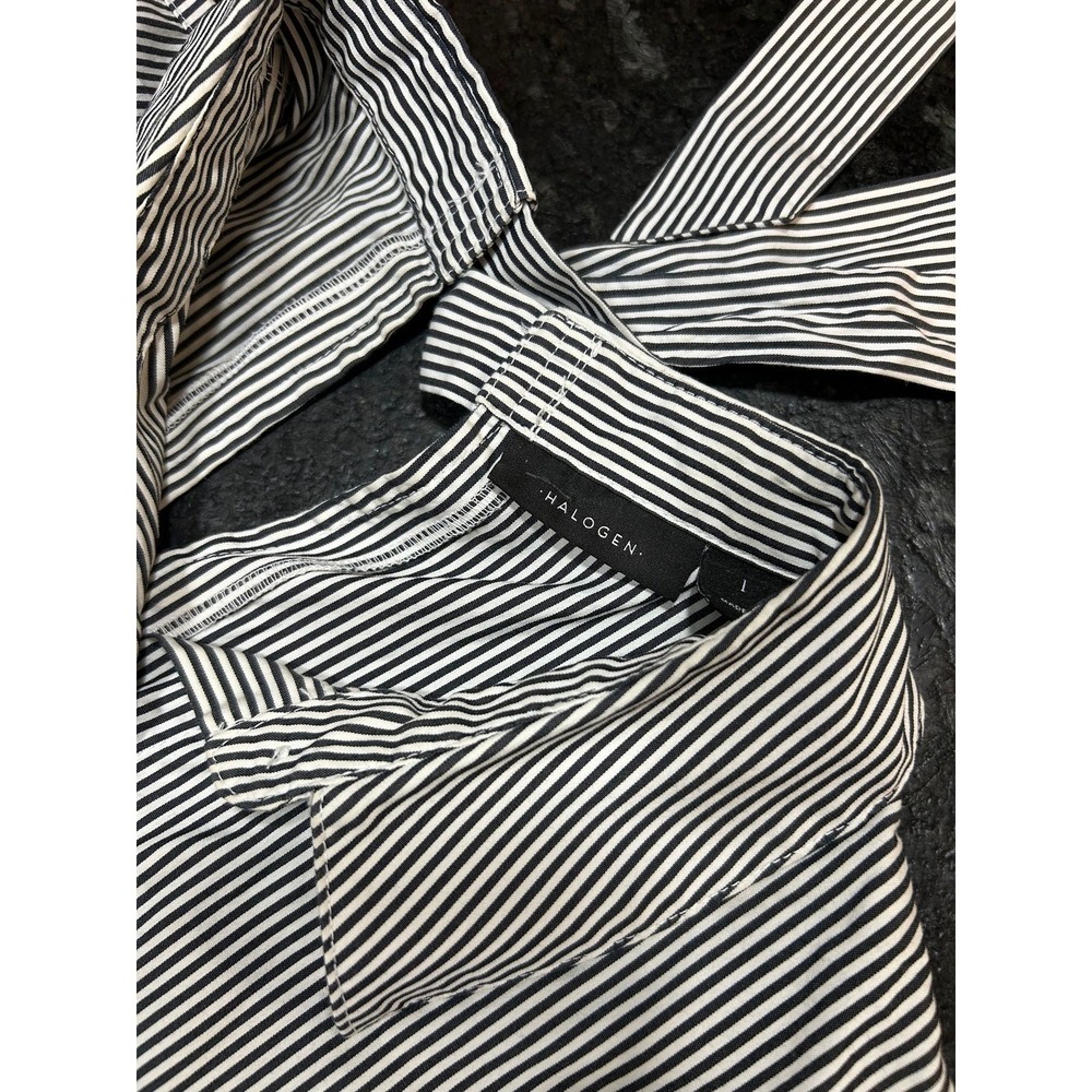 #50 Halogen Back Tie Neck Shirt